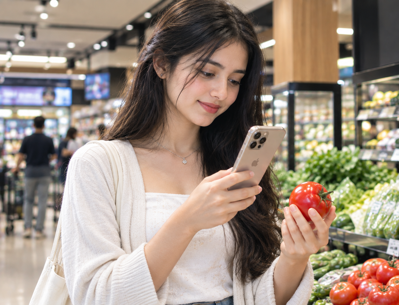 Fresh organic produce market